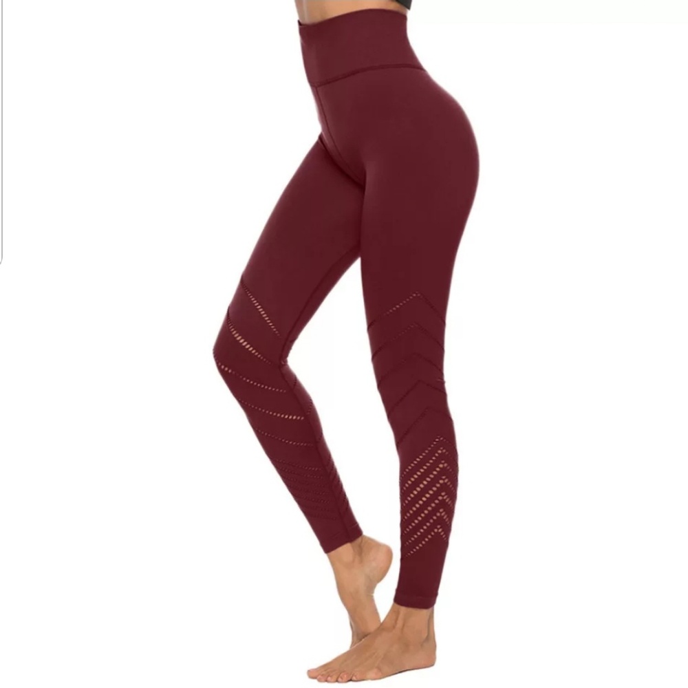 High Waisted Compression Yoga Leggings - Picture 6 of 7